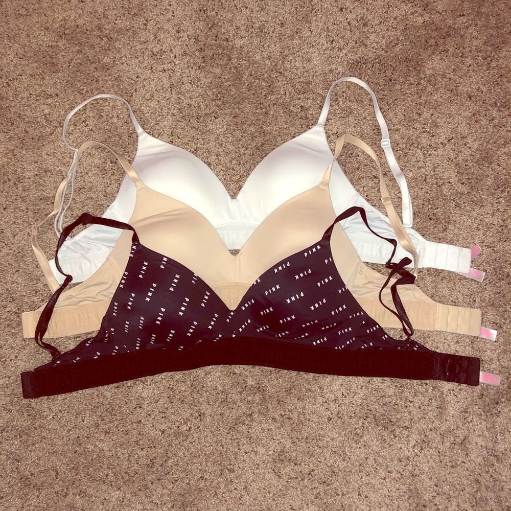3 Lightly Lined Victoria’s Secret Bras